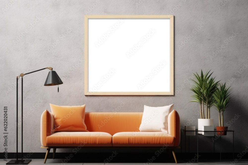 A blank picture frame mockup, ready to be filled with your favorite artwork or photograph. Generative AI A blank picture frame mockup, ready to be filled with your favorite artwork or photograph. Generative AI