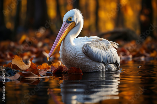 pelican on the water