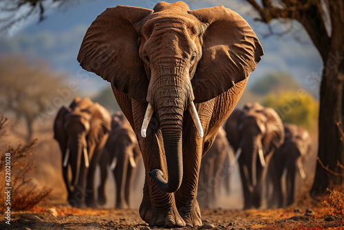 elephant in the savannah © Aleksander