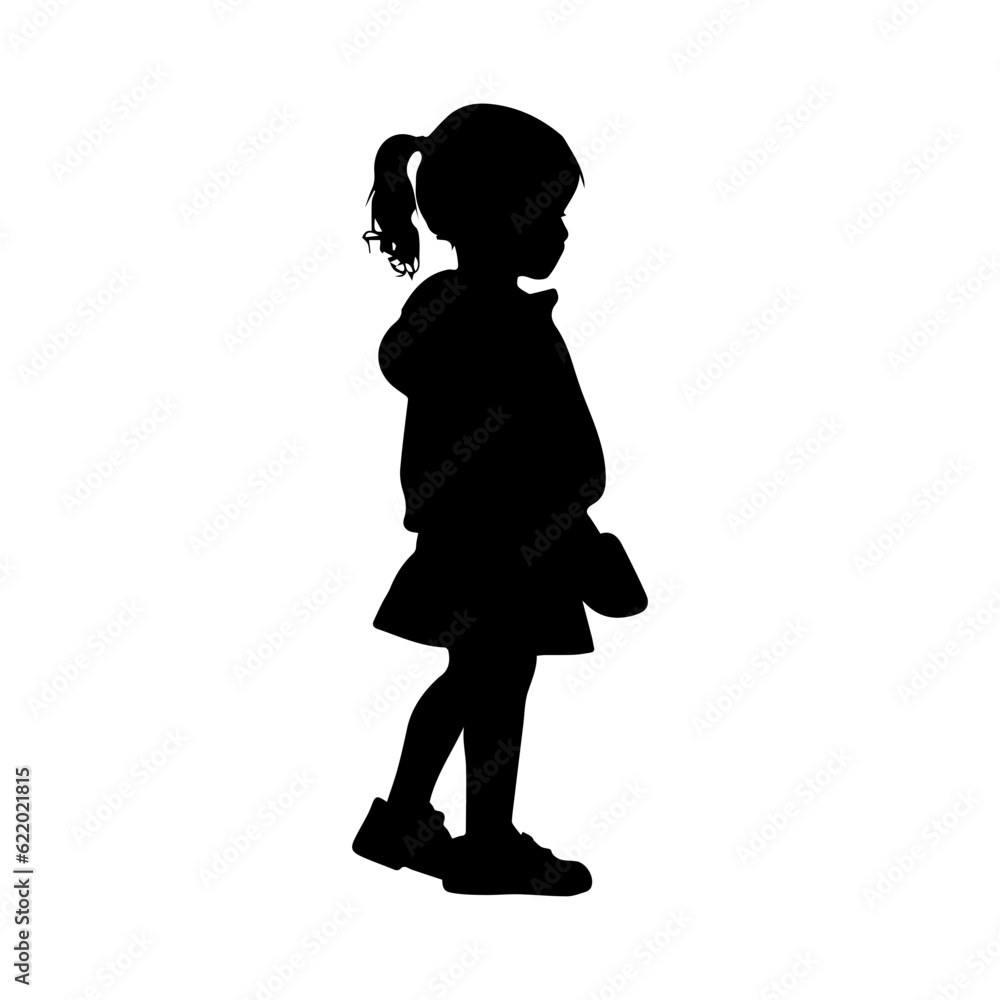 child silhouette illustration 