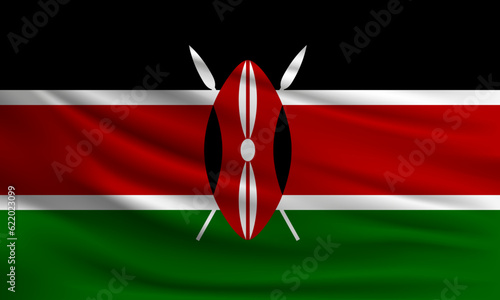 Vector flag of Kenya