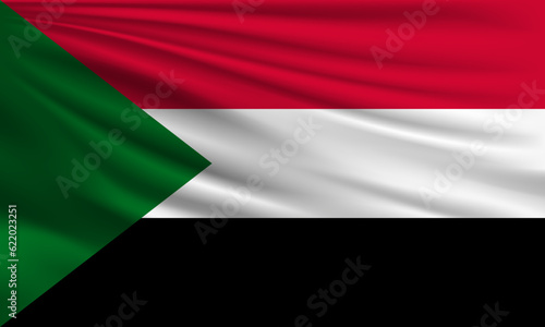 Vector flag of Sudan