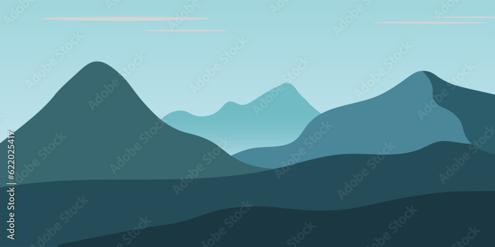 Mountain landscape vector. Perfect for backgrounds, landing pages and more