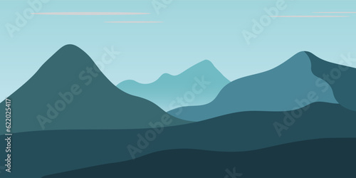 Mountain landscape vector. Perfect for backgrounds, landing pages and more