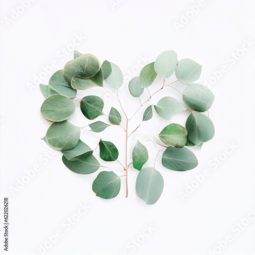 Whimsical Leafy Heart Formation, Generative AI