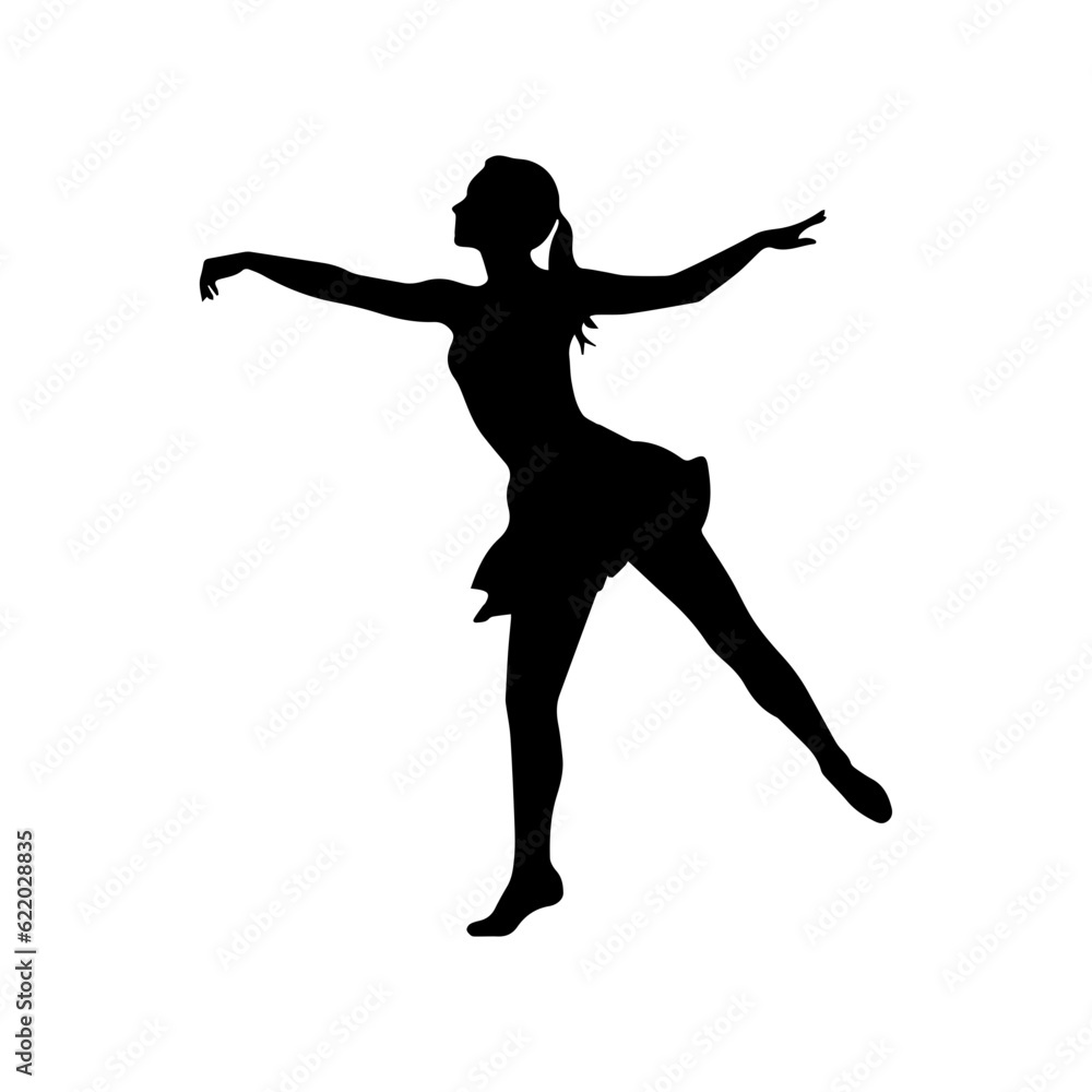 dancing figures silhouette illustration 