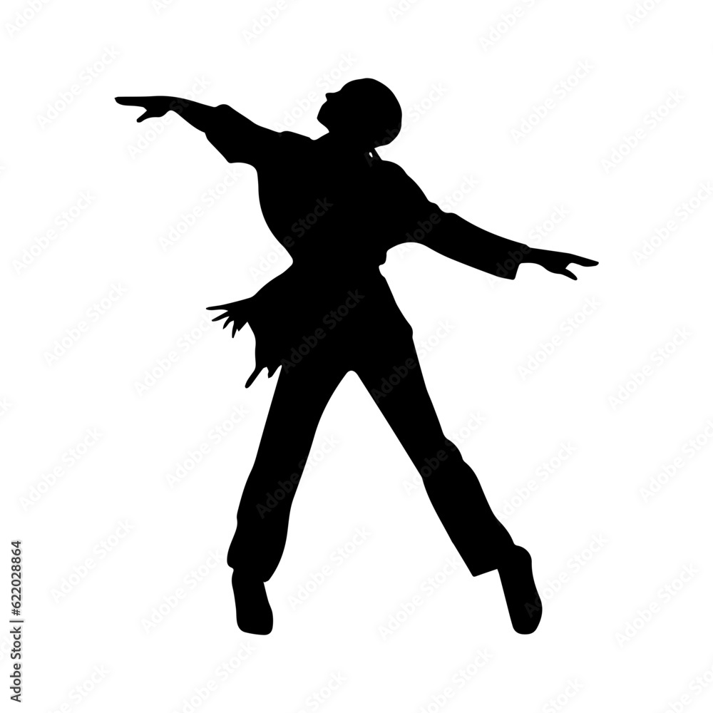 dancing figures silhouette illustration 