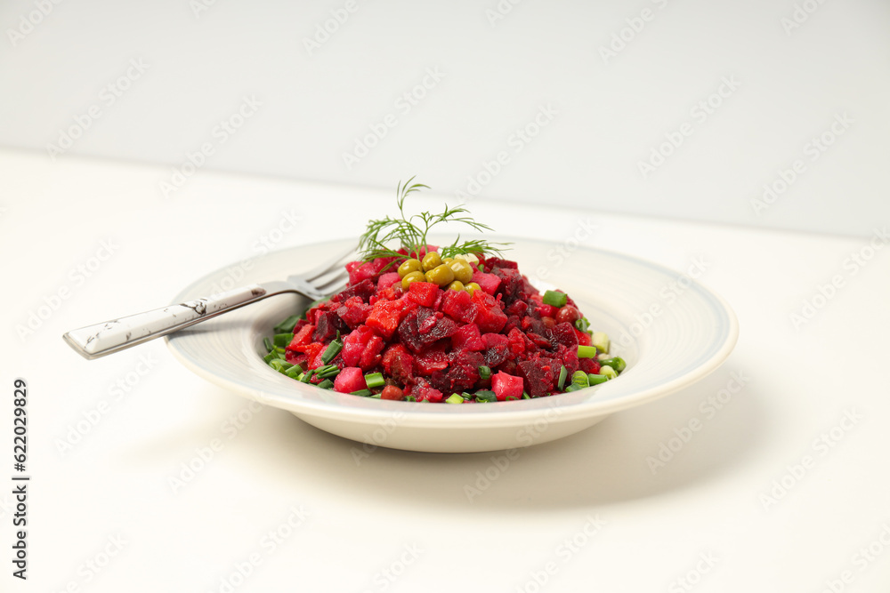 Concept of tasty food, cold dish - Vinaigrette salad Concept of tasty food, cold dish - Vinaigrette salad