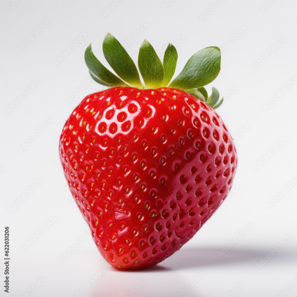 Realistic Strawberry: Vibrant Composition on a Marvelous Background - Generative AI Realistic Strawberry: Vibrant Composition on a Marvelous Background - Generative AI