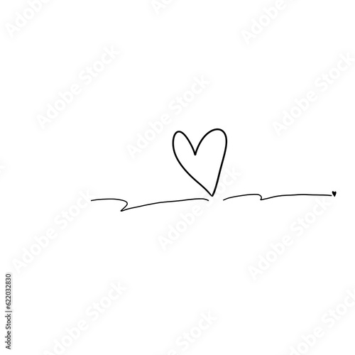 heartbeat Icon, Illustration, Logo,Tangled grungy heart, colour