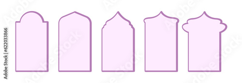 Islamic shape vector window set