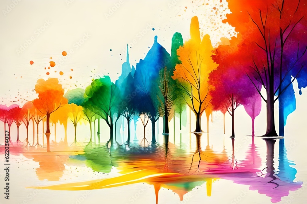 Fototapeta premium abstract watercolor background with watercolor splashes