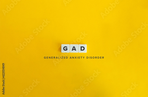 Generalized anxiety disorder (GAD) Banner and Concept Image.