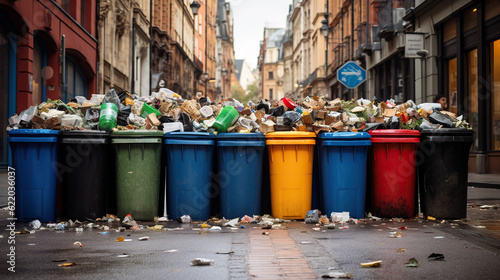 Wallpaper Mural garbage bins ai generated image Torontodigital.ca