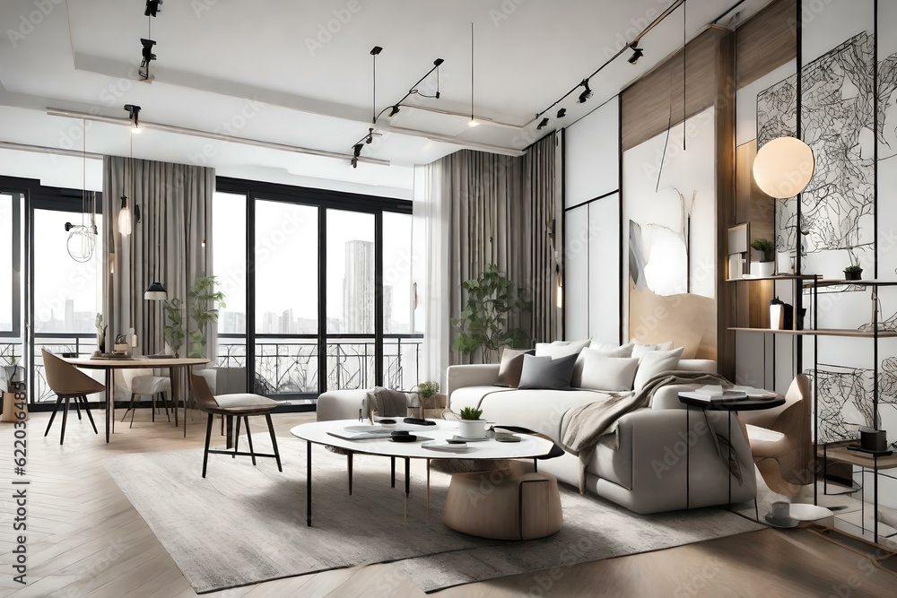 Fototapeta premium living room interior