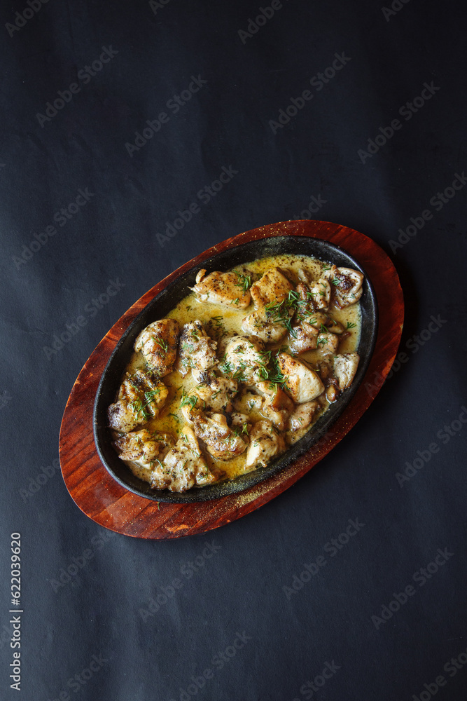 meat dish chicken in cream sauce meat dish chicken in cream sauce