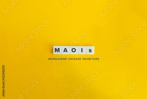 Monoamine oxidase inhibitors (MAOIs) Banner and Concept Image.  photo