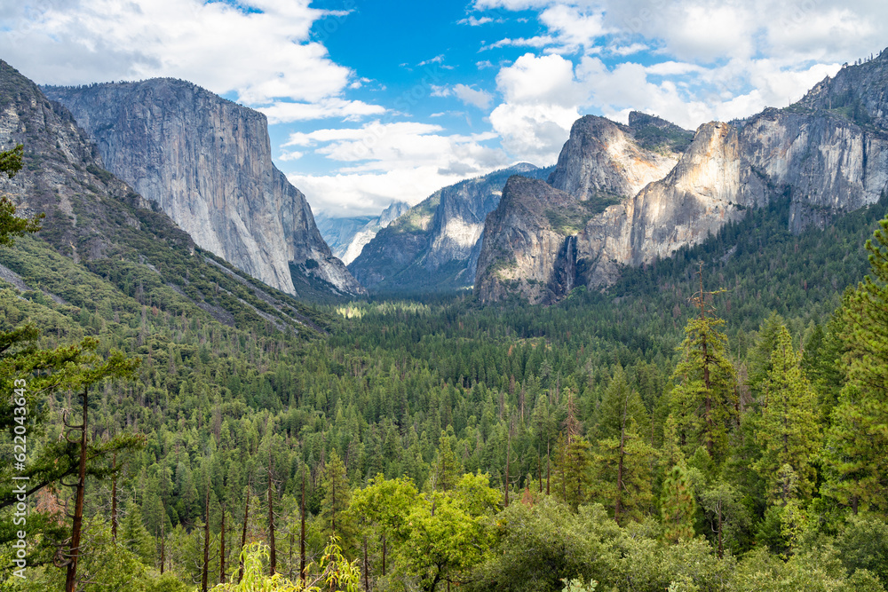 Yosemite valley sunset, National Park, California, USA