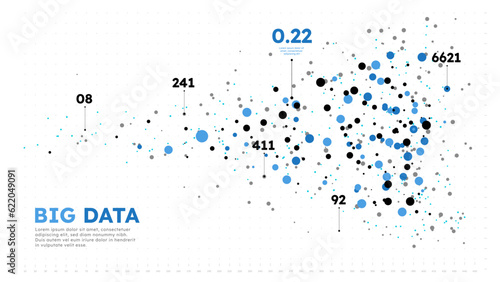 Big data white banner concept