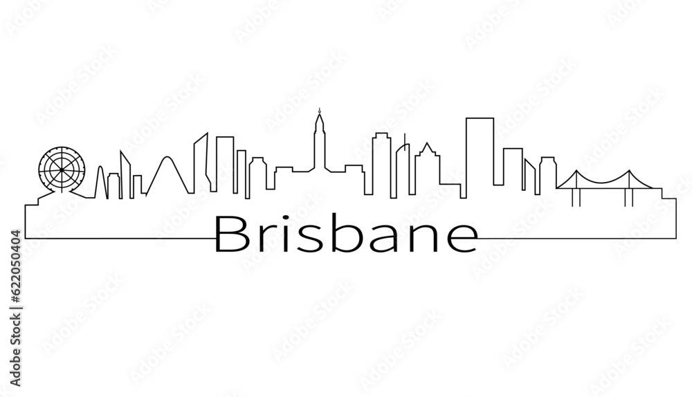 Brisbane city skyline vector