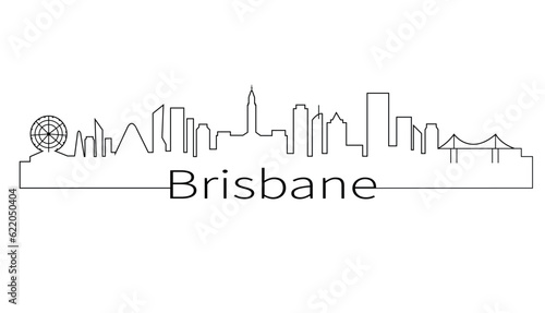 Brisbane city skyline vector