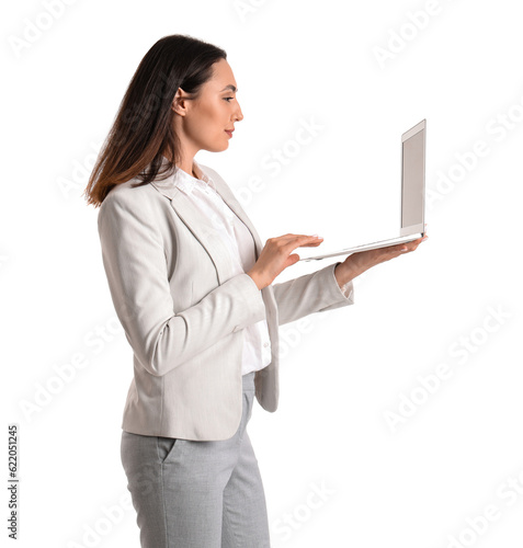 Young businesswoman in styl...