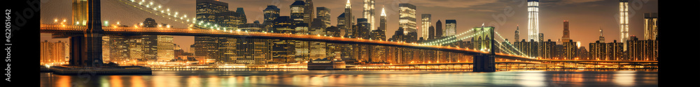 Fototapeta premium New York City panoramic view - Generative AI
