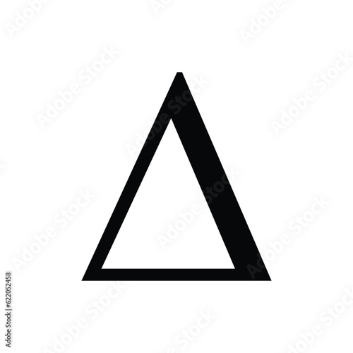 Delta greek letter icon, delta symbol vector illustration