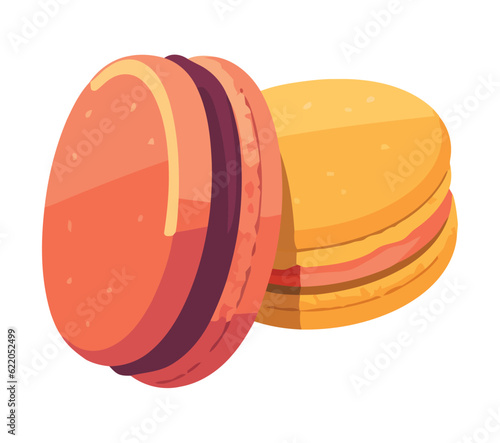 Sweet stacked dessert macaroon