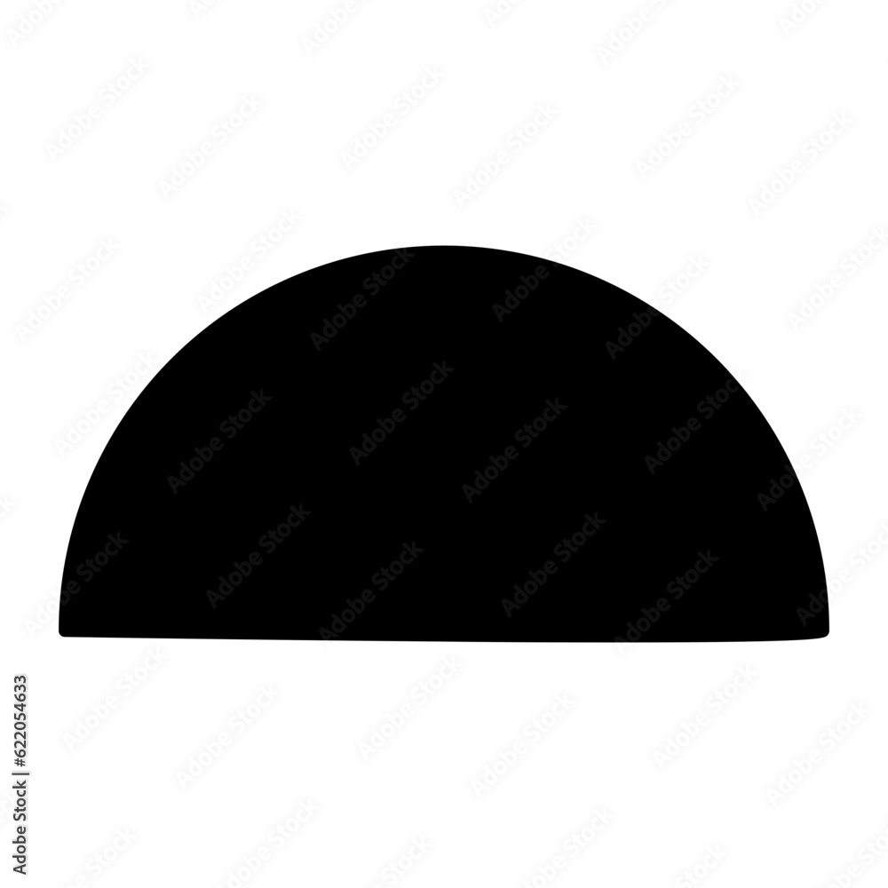Semicircle Glyph Icon Semicircle Glyph Icon