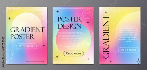 Set of gradinet posters