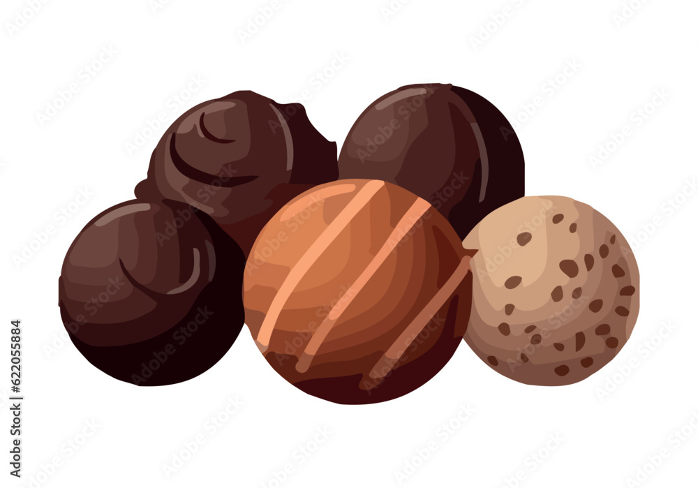 Organic snack, chocolate ball, gourmet dessert Organic snack, chocolate ball, gourmet dessert