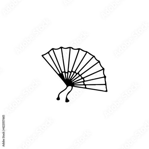 vector illustration of traditional fan