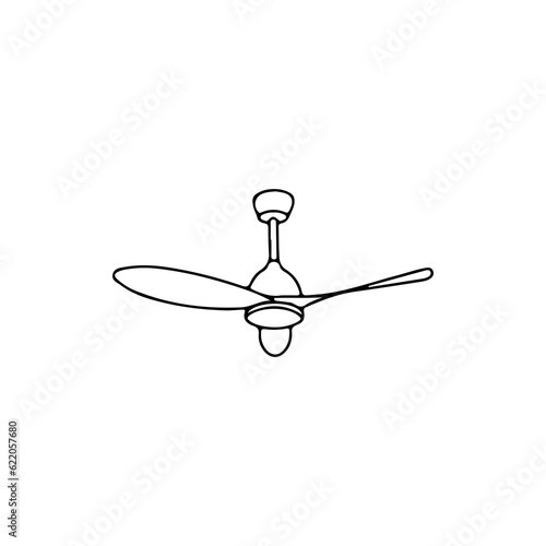 hanging fan concept vector illustration