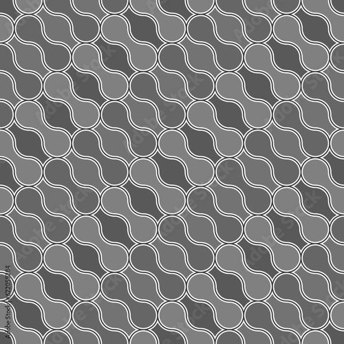 Repeated color figures background. Rounded blocks wallpaper. Seamless surface pattern design with pavers. Mosaic motif. Digital paper for page fills, web designing, textile print. Vector illustration.