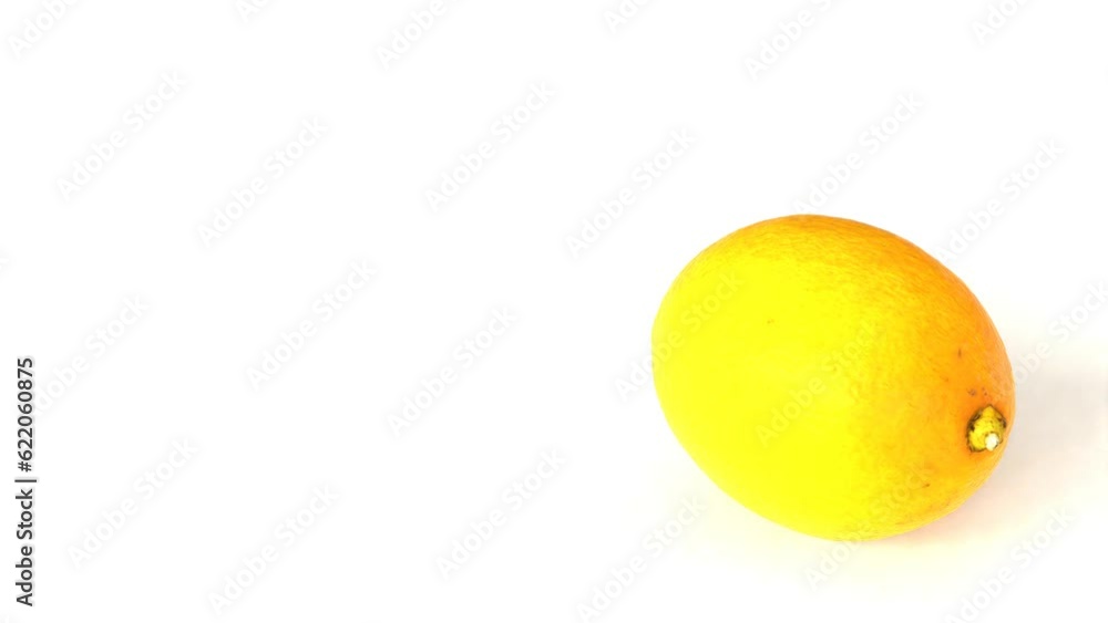 gelbe reife Zitrone, gesund Vitamin C reich gegen Grippe und Infekte, 360 Grad Ansicht gelbe reife Zitrone, gesund Vitamin C reich gegen Grippe und Infekte, 360 Grad Ansicht
