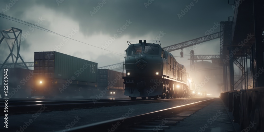 train on the rail, Symbol of a Modern Electric Train train on the rail, Symbol of a Modern Electric Train