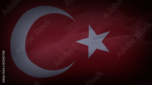 Wavy Cinematic Turkish Flag. The video of this image is in my portfolio. 