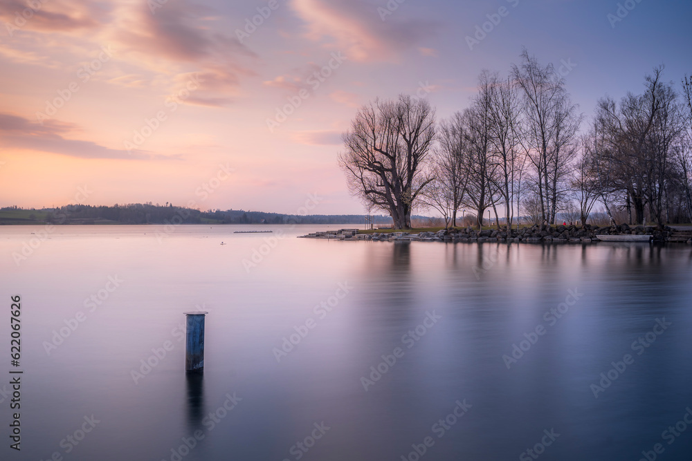 sunrise over lake Zurich Switzerland long exposure sunrise over lake Zurich Switzerland long exposure