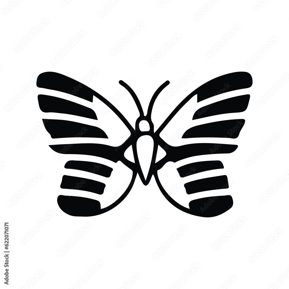 Hand drawing butterfly in black and white, suitable for butterfly logos, butterfly silhouettes. Hand drawing butterfly in black and white, suitable for butterfly logos, butterfly silhouettes.