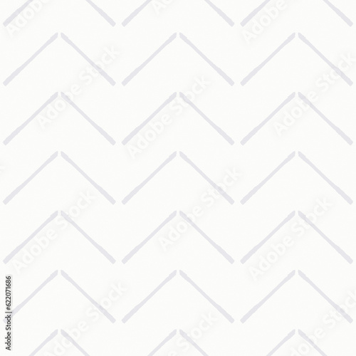 Abstract Subtle White Hand Sketched Chevron Seamless Background Texture Pattern. Illustration. Pattern Swatch. Ink Drawing