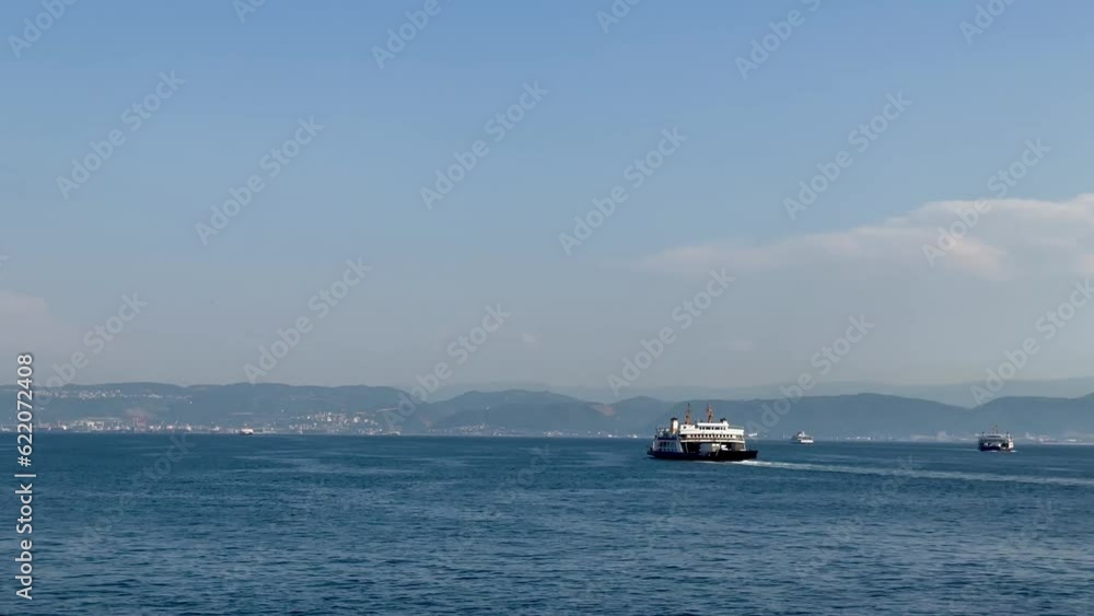 Passenger ship on the bosphorus sea in Istanbul Passenger ship on the bosphorus sea in Istanbul