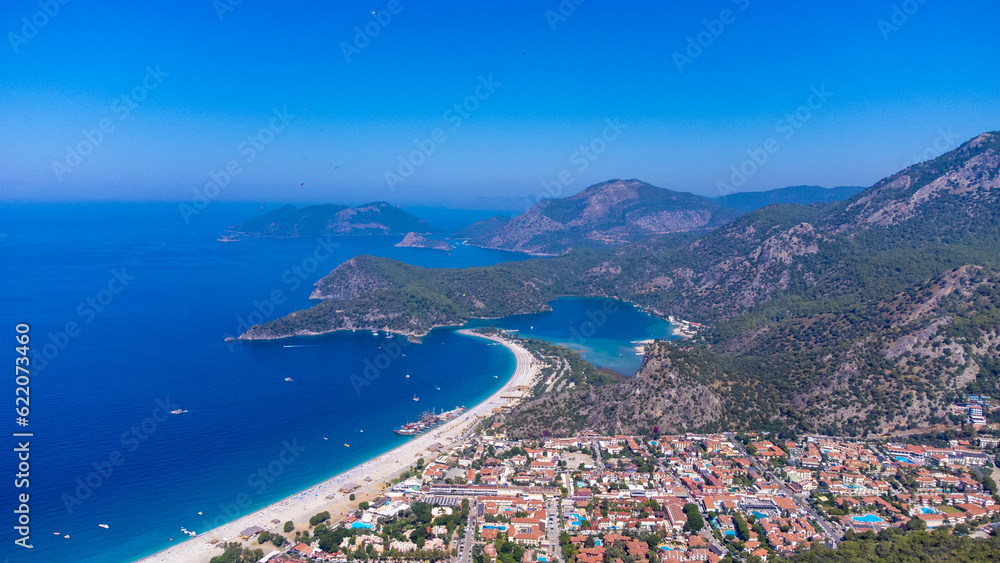 Aerial view of Oludeniz (Blue Lagoon) district.