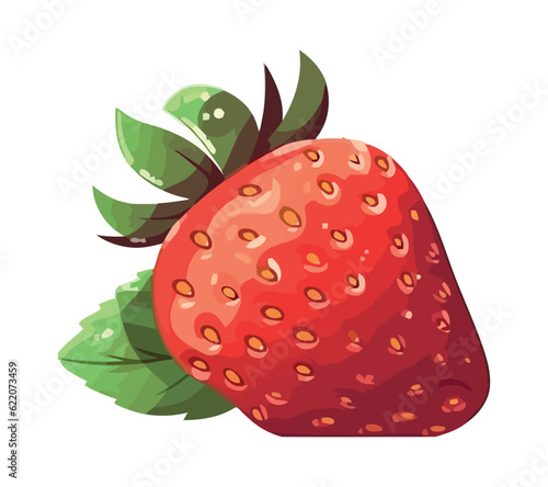 strawberry juicy fruit nature food icon