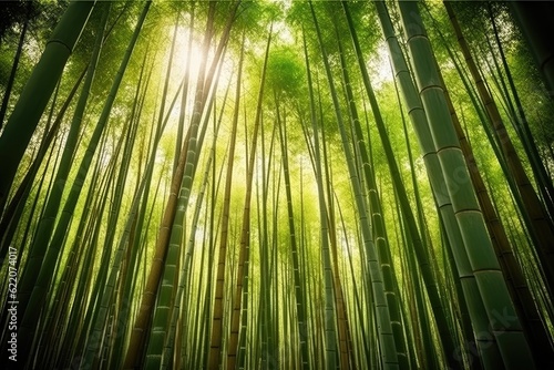 Beautiful bamboo forest in spring