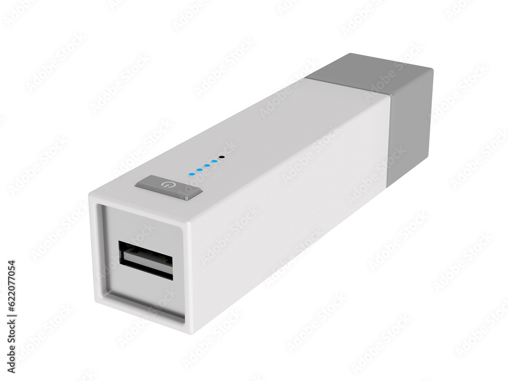 Usb battery pack isolated on white background Usb battery pack isolated on white background