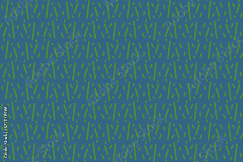 Green Stripes On Blue Background Seamless Pattern 