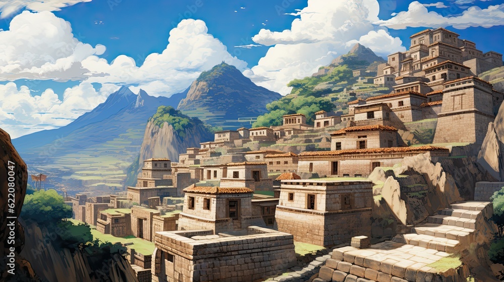 Obraz premium View from the top of the church of the heart. AI generated art illustration.