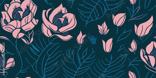 Pink Roses Mandala  Vector Illustration for Spiritual and Mindfulness Art