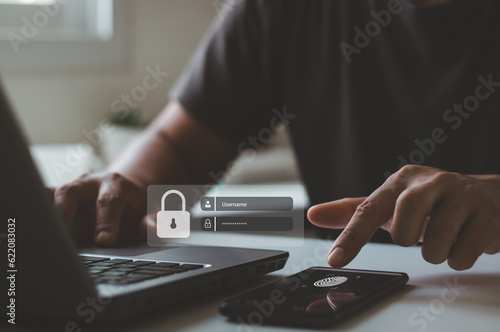 Obraz na plátně Business Security in a Digital Age